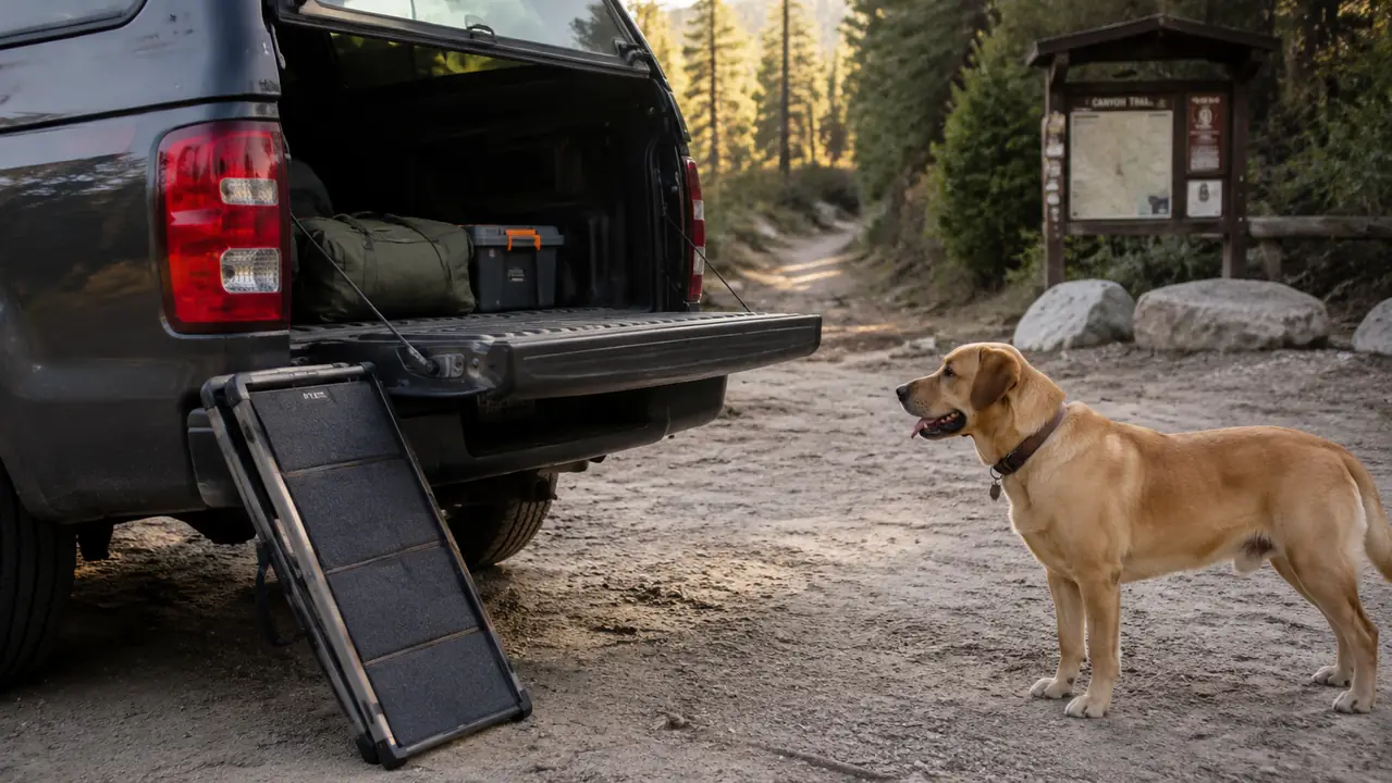 How to Load Your Dog Into a Truck or SUV Safely With a Car Ramp